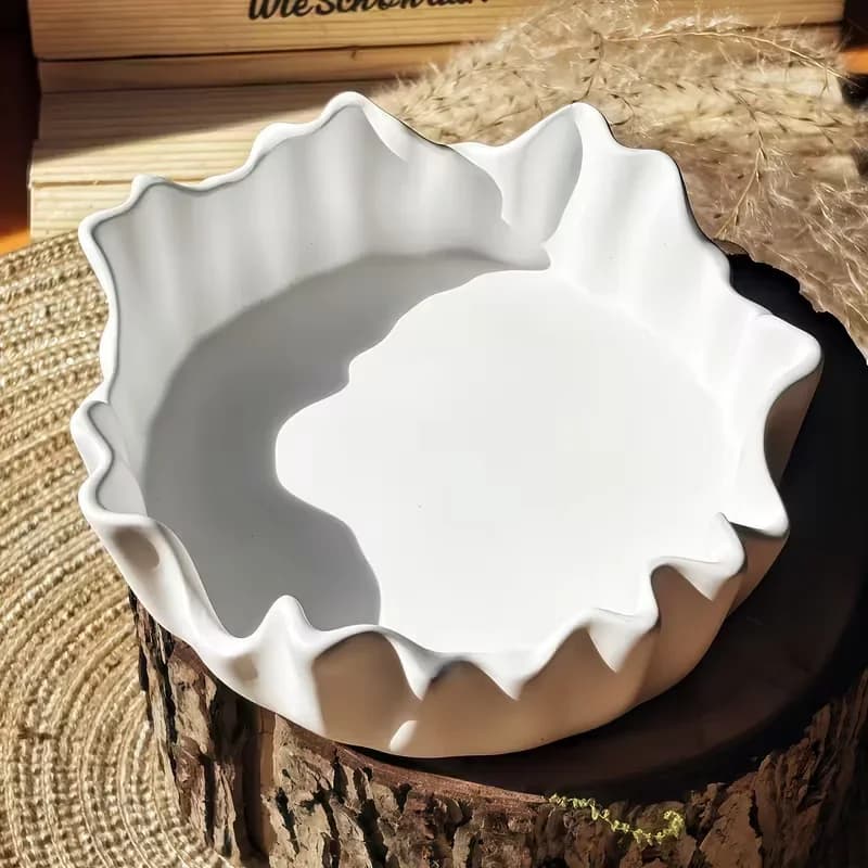 Stampo in silicone rotondo grande con pizzo, ultimi modelli 2026, per resina epossidica, piatto da frutta fai da te, ciotola portaoggetti, vassoio creativo, stampo per ornamenti