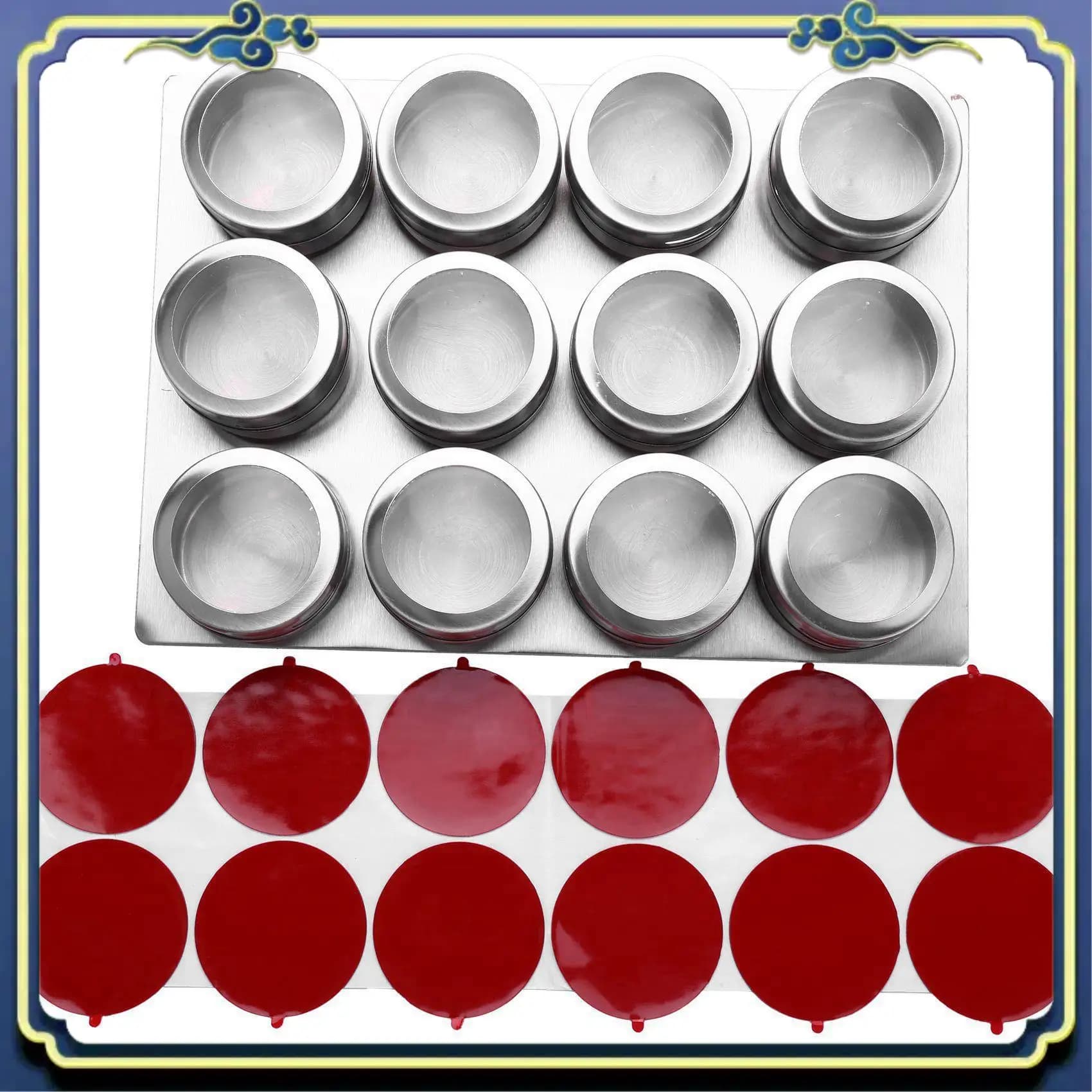 Ultimi barattoli di spezie magnetici Set salienti e pepe in acciaio inossidabile Scaffale per spezie Contenitore per condimenti Contenitore per condimenti