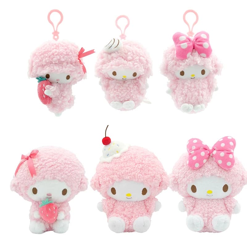 Peluche pianoforte autentico Sanrio Hello Kitty My Melody Kuromi Cinnamoroll Cartoon Student Zaino Decorazione pendente Regalo per ragazza