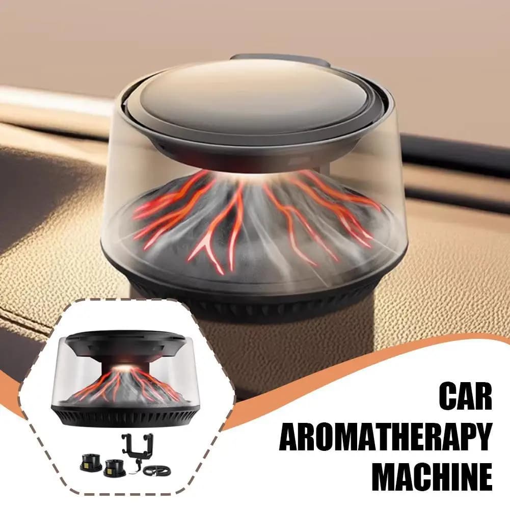 Fragrance diffuser for Solar Energy Cars 360 ° Fragrance diffuser for Auto Elegant shape of Vulcan Iceberg with Mirror Support