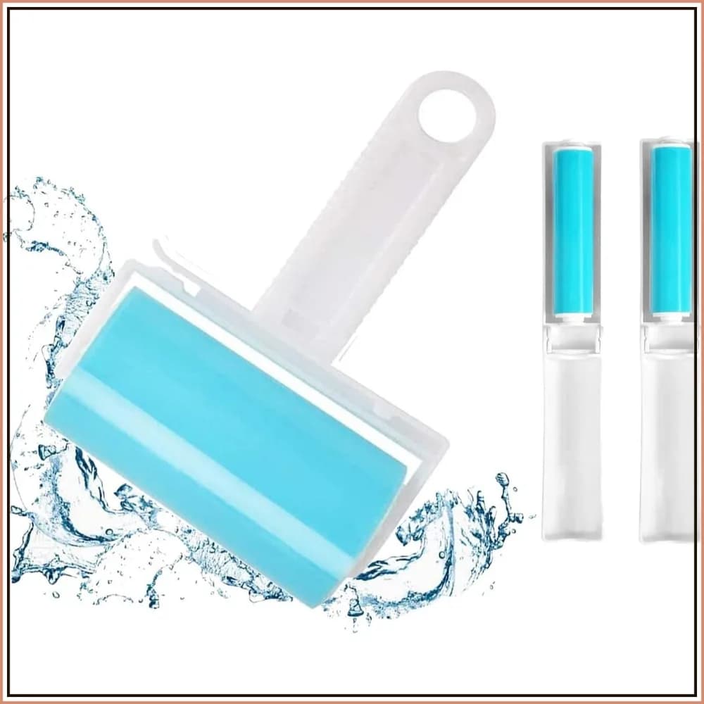 Reusable Lint Roller 3 Pack, Washable Pet Hair Remover for Clothes & Car Seats