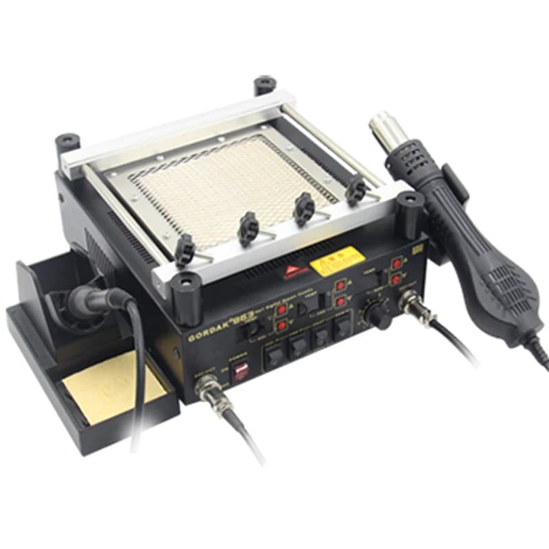 863 3 In 1 BGA Rework Solder Hot Air Heat Gun Solder Station Electric Soldering Iron IR Infrared Preheating Station