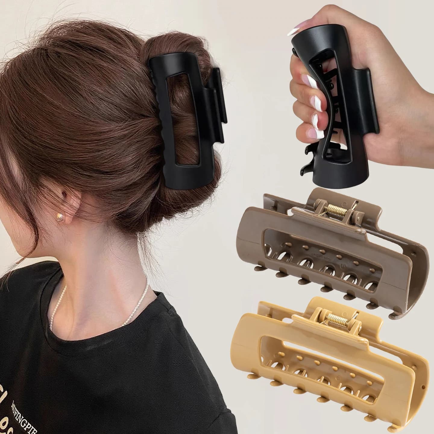 Donne coreane Ragazze Artigli per capelli in silicone Granchio Fermagli per capelli di grandi dimensioni Copricapo Forcina Barrette Ornamento di moda Accessori per capelli