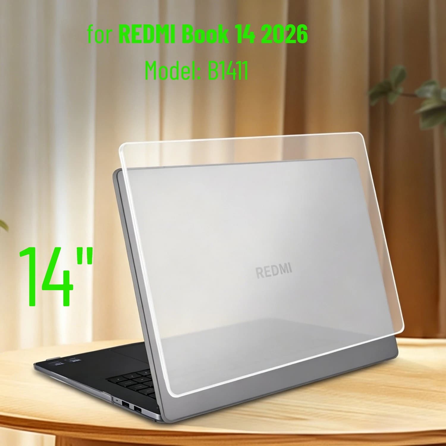 Custodia Rigida Opaca Antiurto e Antigraffio per Laptop Redmi Book 14 Modello 2026 B1411 14'' - Protezione Completa Anti-Caduta