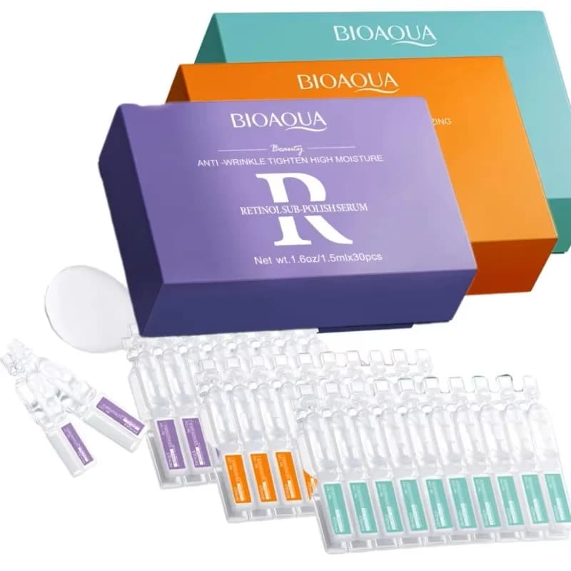 30 pcs/box BIOAQUA Retinol Vitamin C Hyaluronic Acid Serum for Hydrating Face Hydrating Satin Essence Face Skin Care
