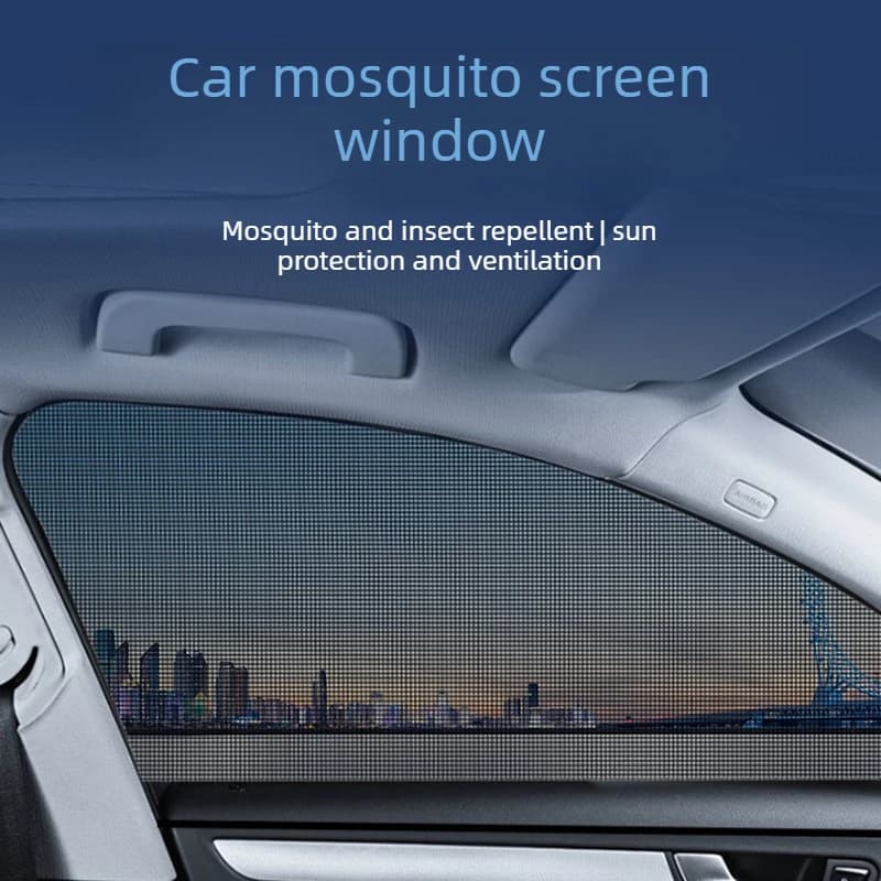 Car Sun Shade Car Mosquito Screen Curtain Black Mesh Side Window Sun Cover Full Coverage Sun Protection Shield Car Sun Protector