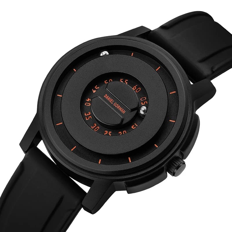 Orologio da Polso Maschile 2026 con Puntatore Magnetico Creativo, Cinturino in Silice Affumicata, Impermeabile, Cronografo al Quarzo
