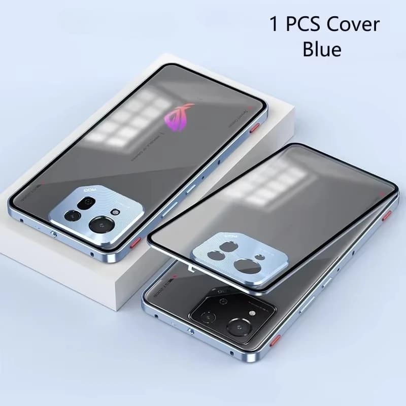 For Magsafe Magnetic Translucent Matte Case For ASUS ROG Phone 9 Pro Metal Camera Lens Protection Back Cover For ROG Phone9 9pro