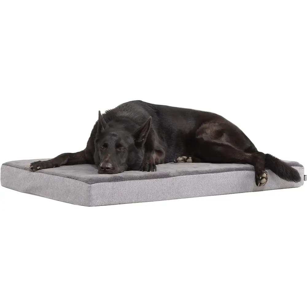 Cuccia Ortopedica XL Grigia in Memory Foam per Cani: Comfort Premium, Sollievo Articolare e Sonno Riposante