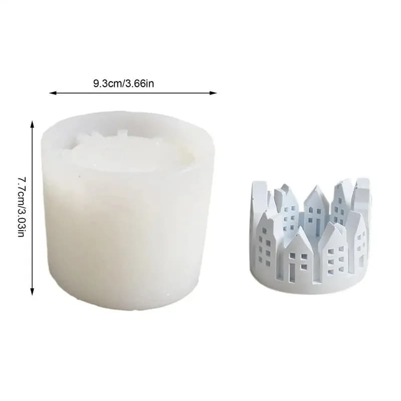 House Bunny Silicone Candlestick Molds Epoxy Resin Casting Moulds for DIY Candle Holder Home Table Decoration Craft