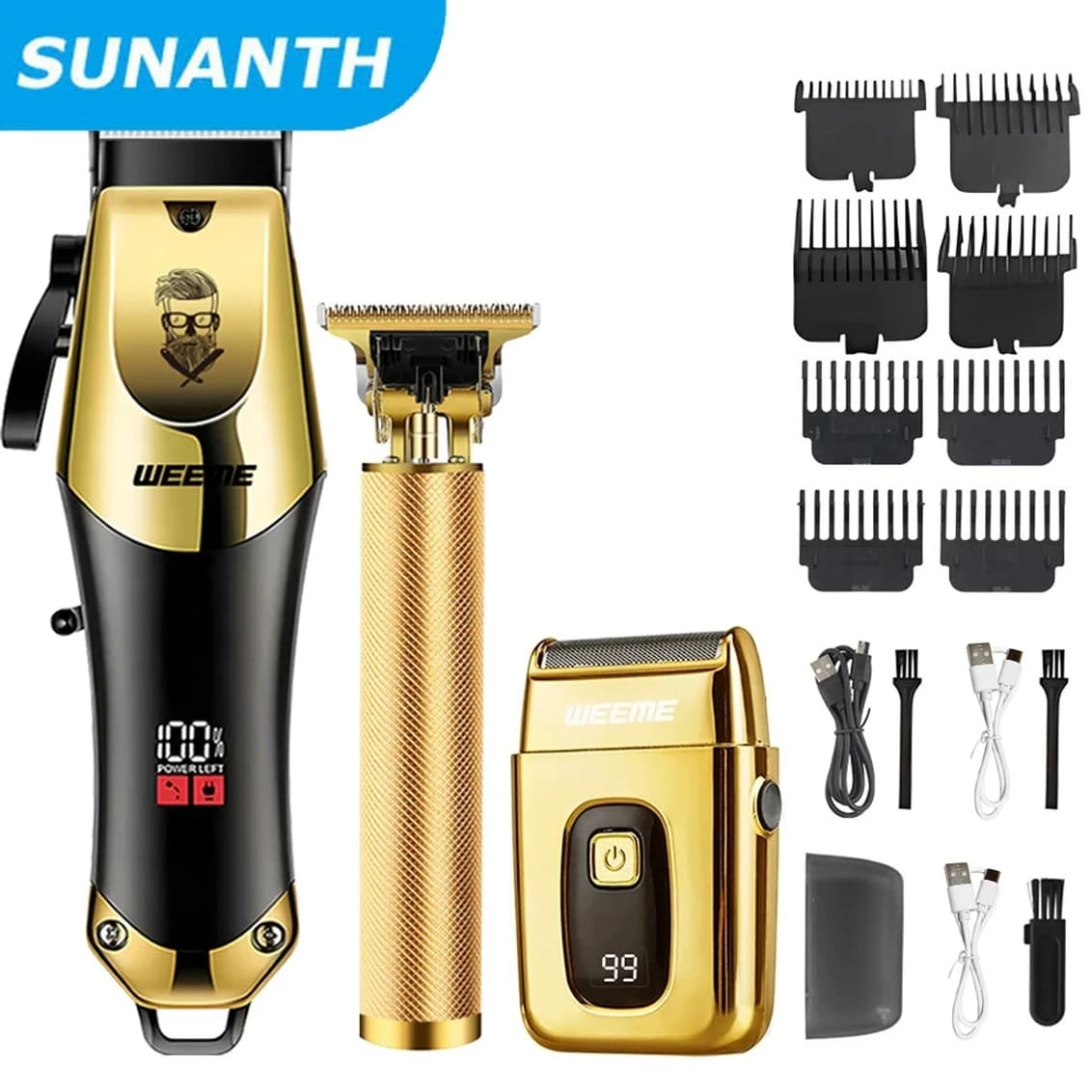 Men's Vintage T9 Electric Haircuts for Men/Regolabarba Rechargeable with Haircutting Kit and Foothairs, Fidanzato Gift