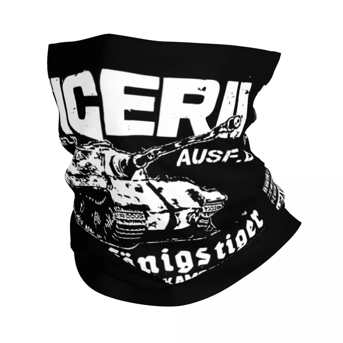 Tiger Wehrmacht Bandana Copricollo Canotta stampata Armatura tedesca Panzer Africa Maschera Sciarpa Maschera multiuso Equitazione Lavabile per adulti