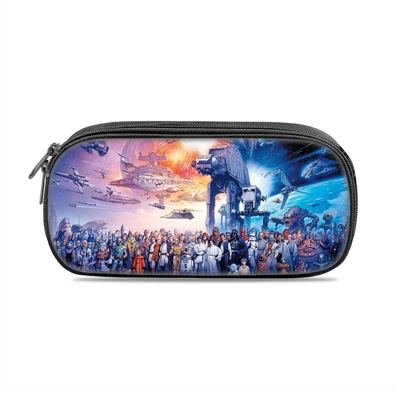 Pattern Pencil Case makeup bag Student Big Capacity School Supplies Zipper Pencil Pouch Star Wars Pen Bag Best Gift