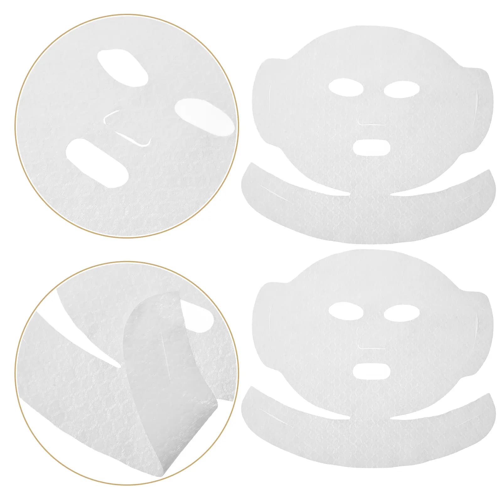 50 Pezzi Maschere Viso V-Face in Tessuto Non Tessuto ad Alta Assorbenza, Liscio e Confortevole, Maschere Fai-da-Te per la Cura della Pelle del Viso