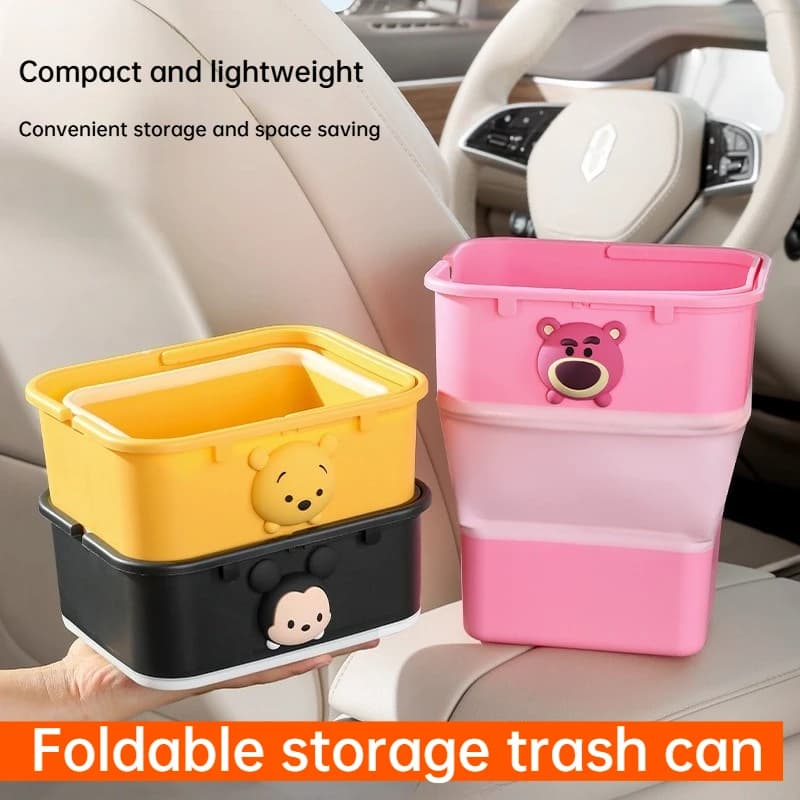 Mini Contenitore Pieghevole per Auto, Portaoggetti per Sedile Posteriore, Organizzatore Portatile per Auto