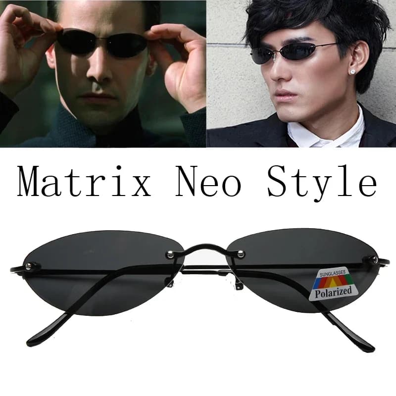 2026 Polarized Ultralight Fashion Pilot The Matrix Neo Sunglasses Rimless Men Driving Brand Design Sun Glasses De Sol UV400