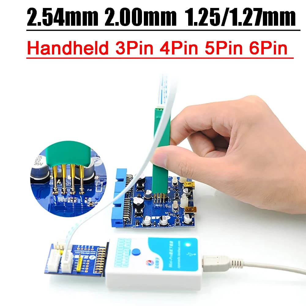 Palmare 2.54mm 2.00mm 1.27mm 3P 4P 5P 6P PCB Banco di prova Burning Clip pin Dispositivo Debug Scarica programma EMulatore ARM Sonda JTAG