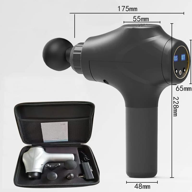 Professional Electric Massage Gun Powerful for Man with LCD Screen and Vibration Function, Muscle Relaxing for Body - Dropshipping