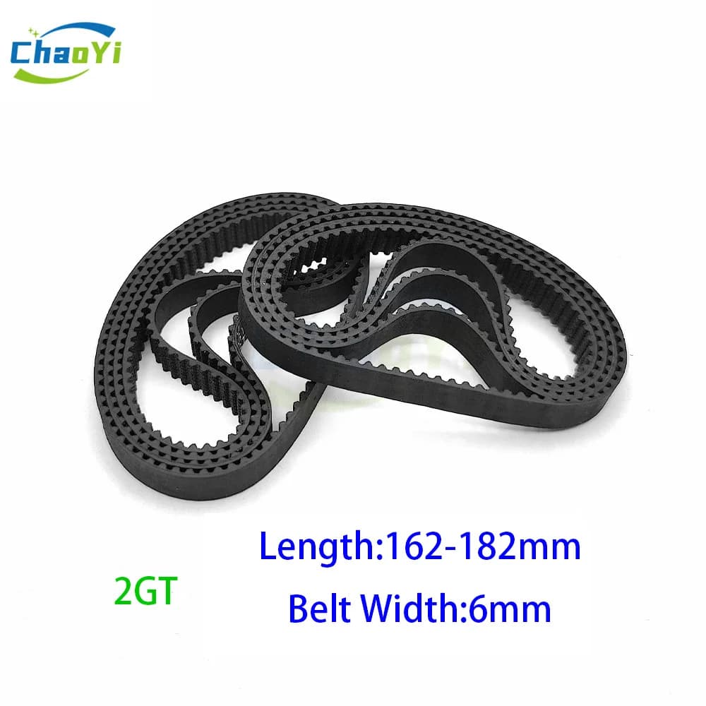 2GT cinghia dentata in gomma ad anello chiuso lunghezza 162 164 166 168 170 172 174 176 178 180 182mm larghezza 6mm GT2-174 GT2-180 stampante 3D