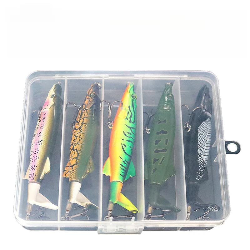 New 5 fake fishing baits floating tractor surface tied fried pencil propeller suitable for freshwater and seawater fishing bait