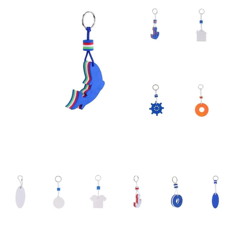 Various Yachting Boating Sailing Floating Key Chain Ring-Anchor,Rudder,Surfboard