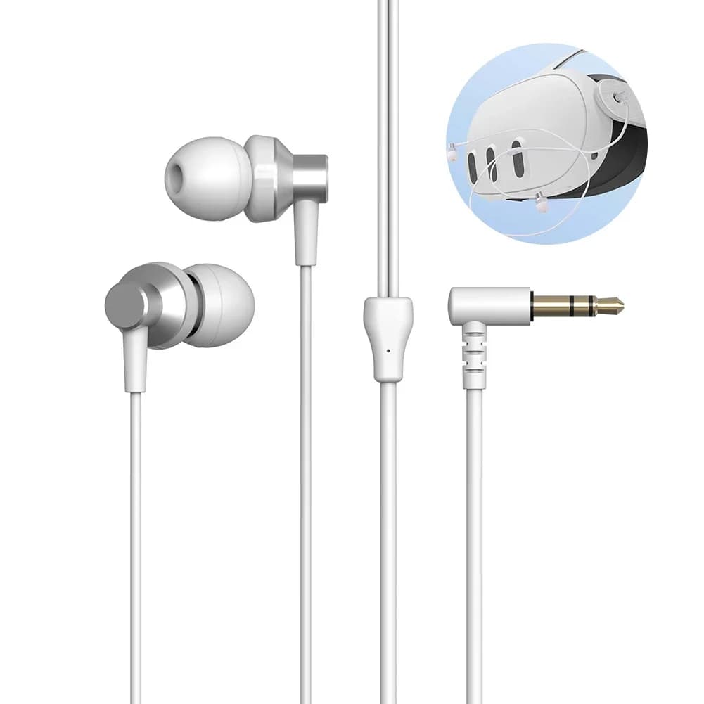 Auricolari In-Ear Comodi, Cuffie con Suono Immersivo per Gaming VR, Jack AUX da 3,5mm per Visore VR Meta Quest 3