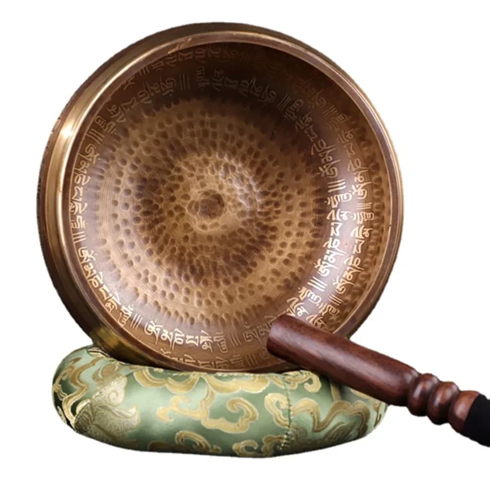 Nepal ciotola grande canto 20cm ciotole di Buddha fatte a mano in rame ciotola di Yoga tibetana strumenti di meditazione Set di consapevolezza delle ciotole del suono del Buddha