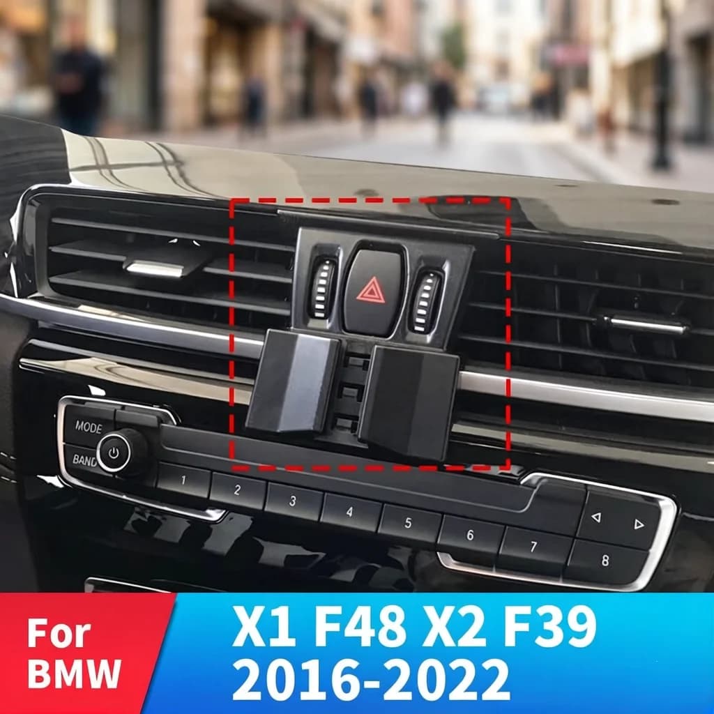 Supporto per telefono con caricabatterie wireless da auto per bocchetta dell'aria, compatibile con BMW X1 F48 X2 F39 2016-2022, ricarica rapida per auto