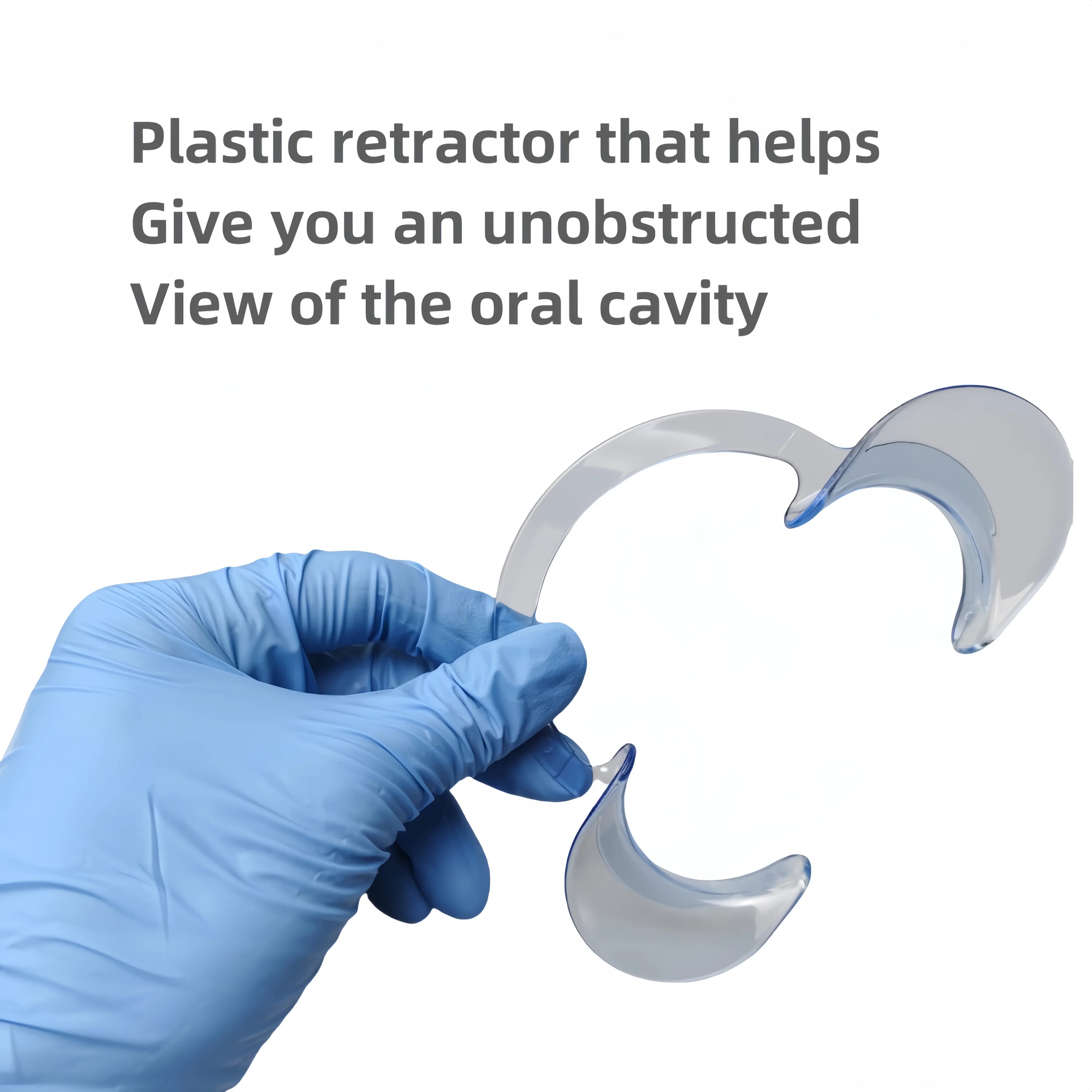 C-shaped opening, cheek and lip divaricator for orthodontics and dental whitening