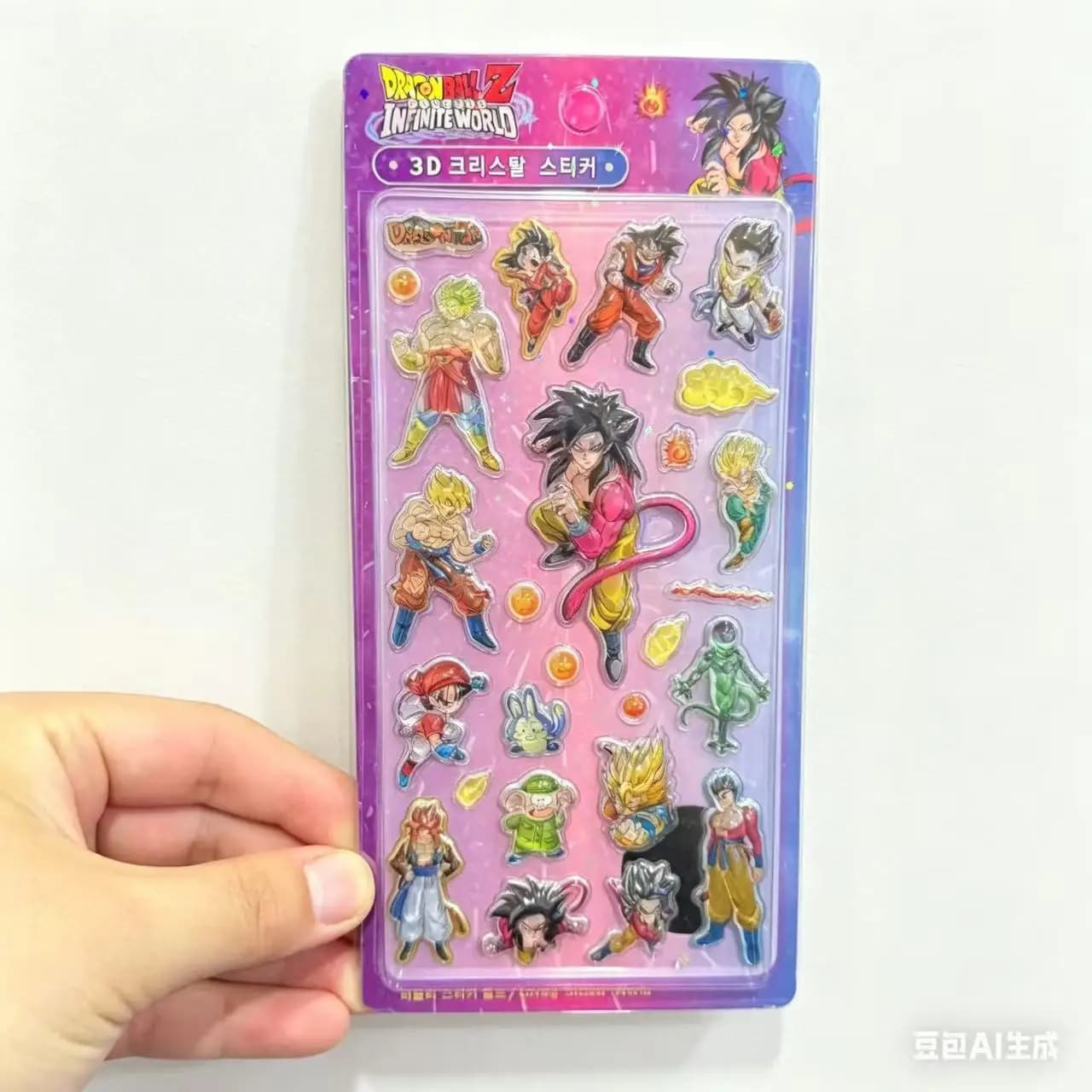 Adesivi in Cristallo 3D Stereoscopici Dragon Ball, Decorazioni Creative per Quaderni dei Bambini