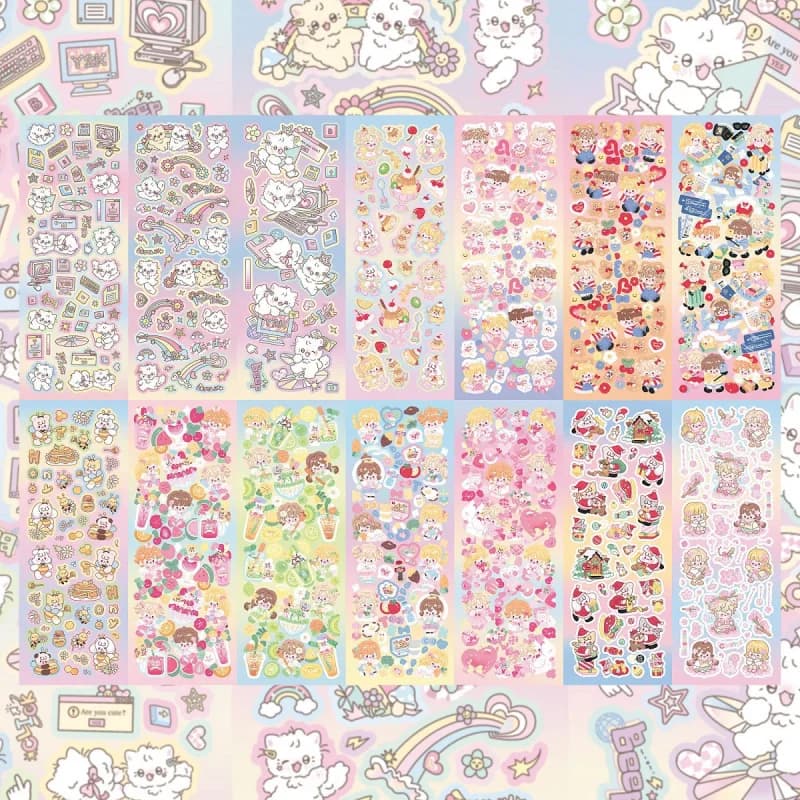 Adesivi bobobo coreani Conto a mano Notebook Planner Diario Scrapbook Adesivi decorativi fai-da-te Adesivi per manuali simpatico cartone animato