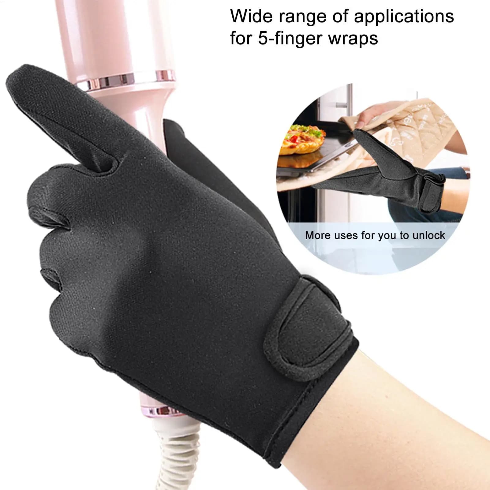 Guanto Termoresistente per Capelli, Protezione per le Mani da Strumenti per Lisciare, Arricciare e Permanenteare i Capelli