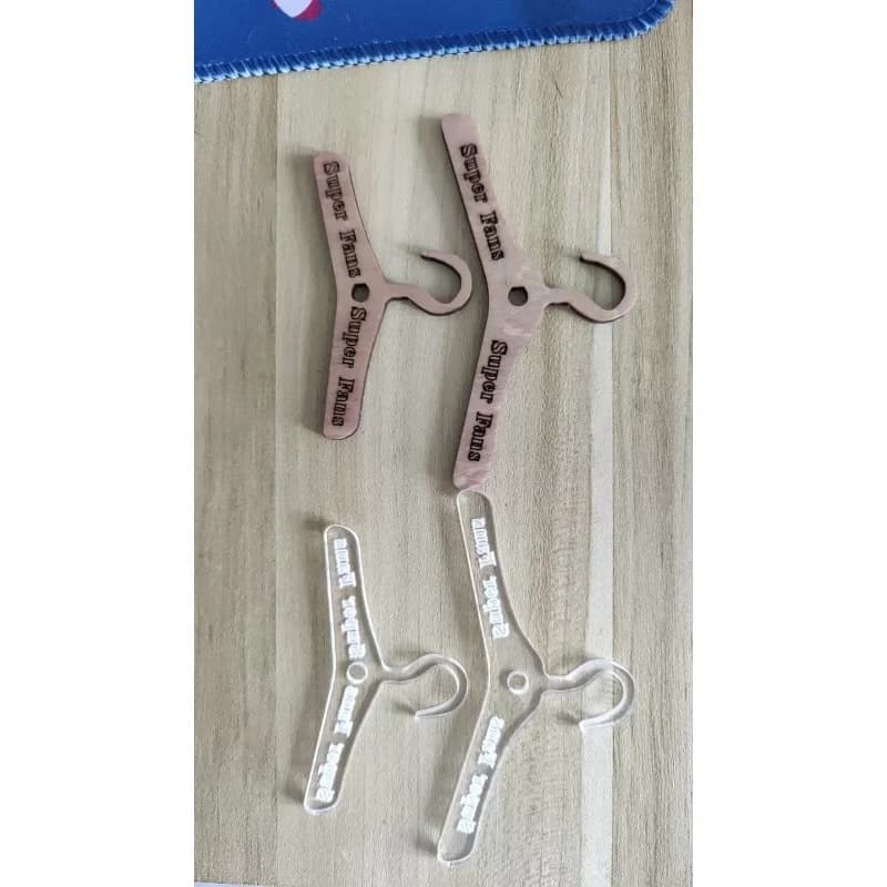 Model clothes with print coat hangers transparent/brown scale 1/6 for action figures 12 inch Accessories for doll scenes
