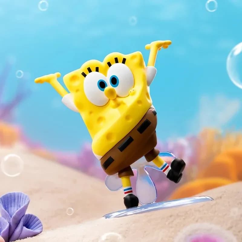 POP MART SpongeBob SquarePants Quuirks giornalieri Serie Scatola cieca Giocattoli Kawaii Anime Action Figure Caixa Caja Scatola misteriosa a sorpresa