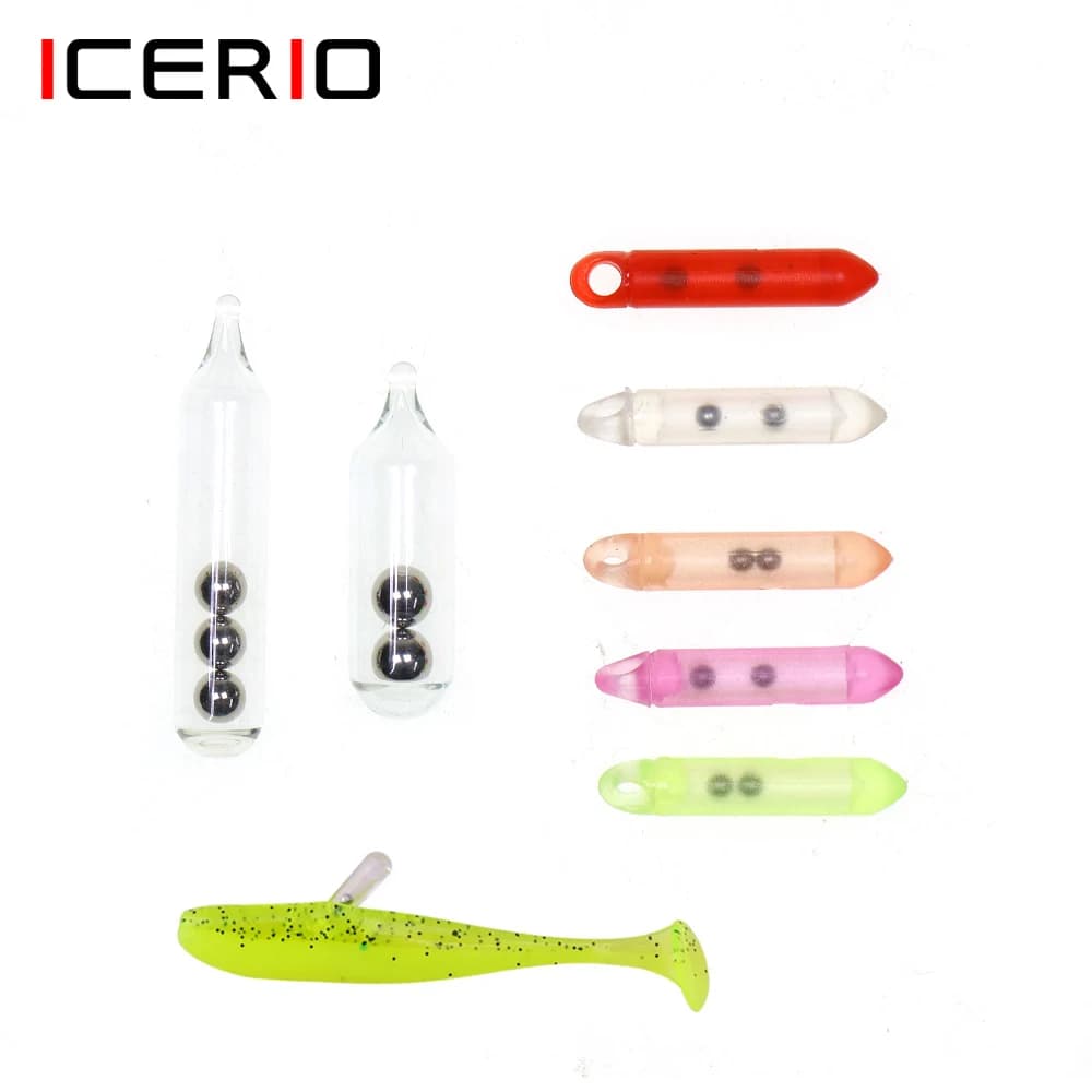 ICERIO 50 pz Sound Bar Richiamo di Pesca Sonagli Perle di Acciaio Per Stelle Filanti Richiamo e Esca Dura Tubo Termoretraibile Sonagli Fly Tying Materiale