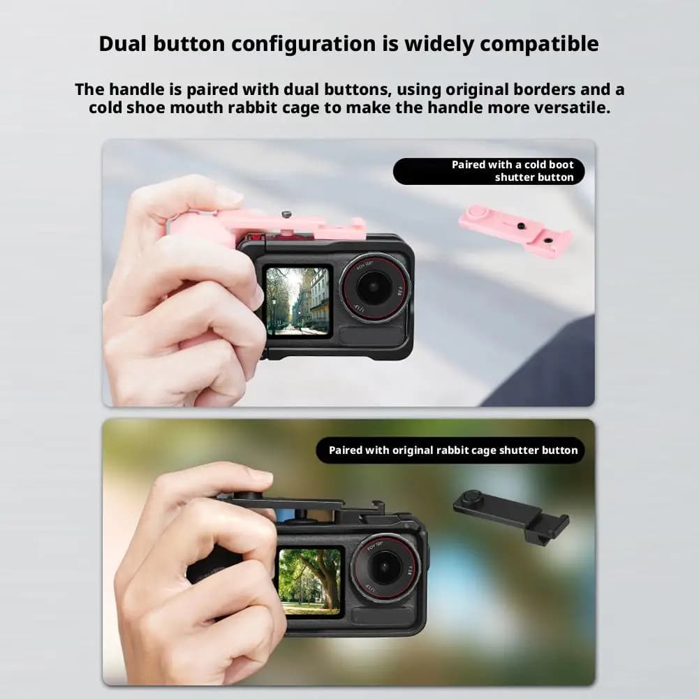 PRO grip for DJI Action 3/4/5, Quick Hook Support for Action Cameras, Protective Frame J4A8