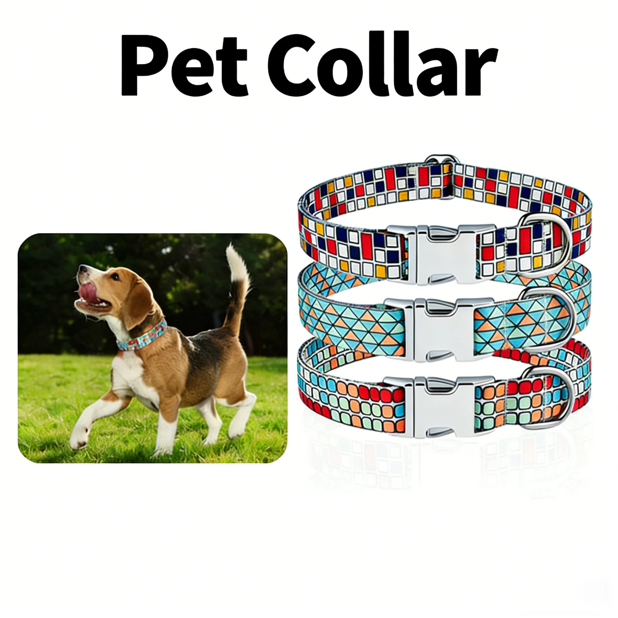 Set Guinzaglio Anti-Smarrimento per Animali Domestici con Collare in PU e Fibbia Metallica a Griglia per Cani e Gatti