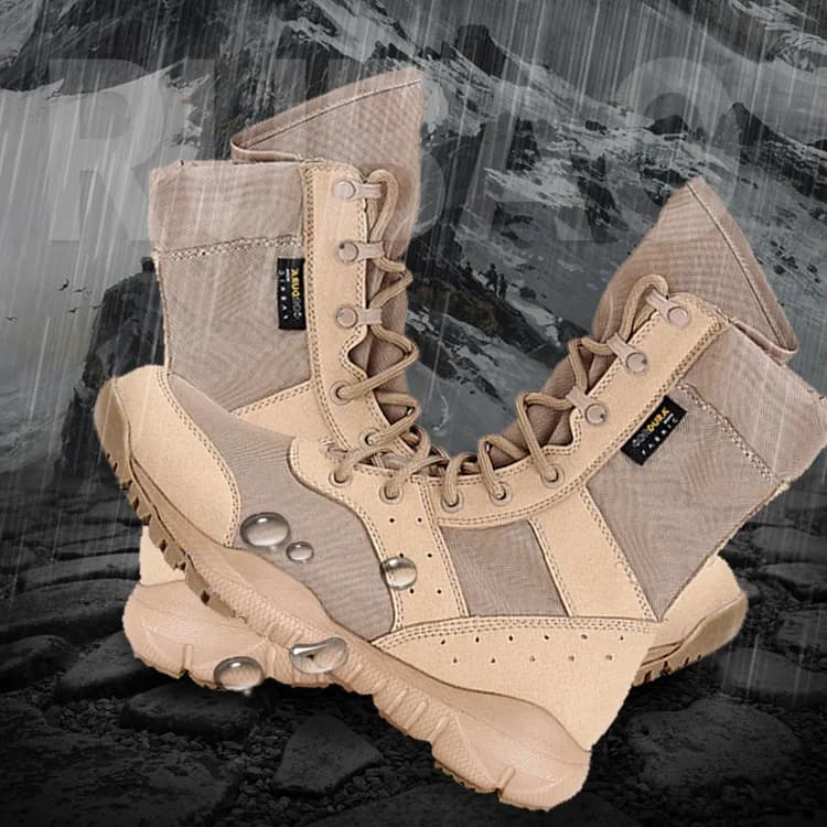 Summer Combat Training Boots Work Shoes Lightweight Mesh Breathable Military Tactical Boots 34-49 Plus Size Outdoor Hiking Boots