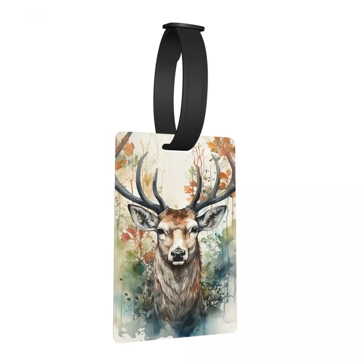 King Of The Forest Deer Etichette per bagagli Accessori per valigie Viaggio Bagagli portatili Etichetta d'imbarco Porta etichette ID Nome Indirizzo