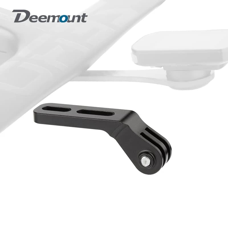 Deemount Bicycle Integrated Handlebar Headlamp, Suitable for Gopro Sports Camera, Aluminum Alloy Extension Support for Computer