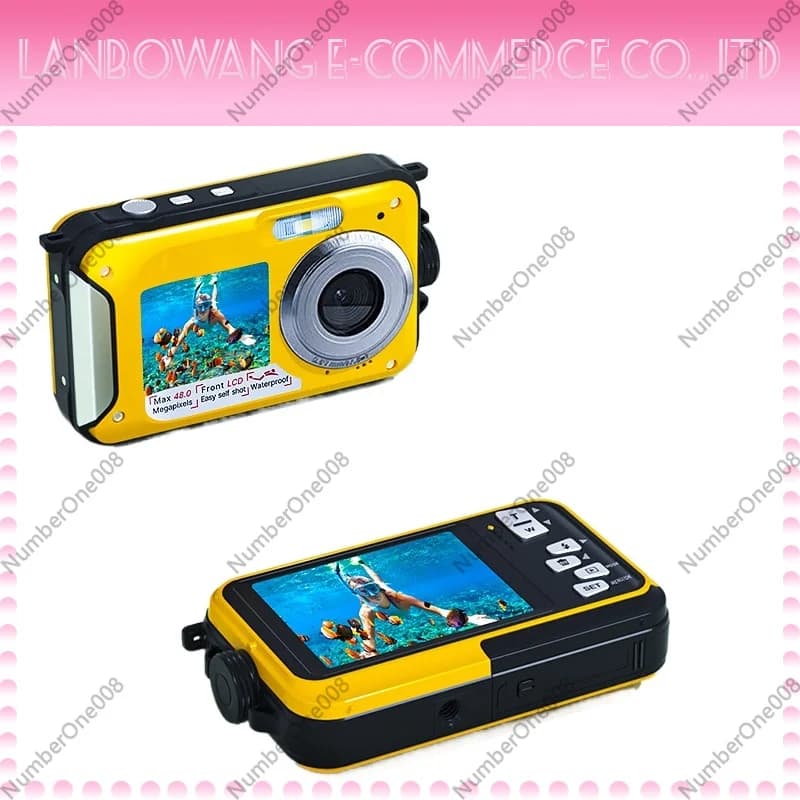 Dual Screen Waterproof Action Camera 4K HD Outdoor Sports Vlog Photography Underwater Video Stabilization Portable