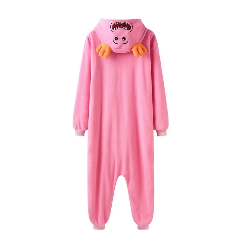 ★ Costume di Halloween per Coppie, Pigiama Divertente Mr Meeseeks Rosa e Blu, Tuta Kigurumi per Uomo ♥ Tutte le parti del paese