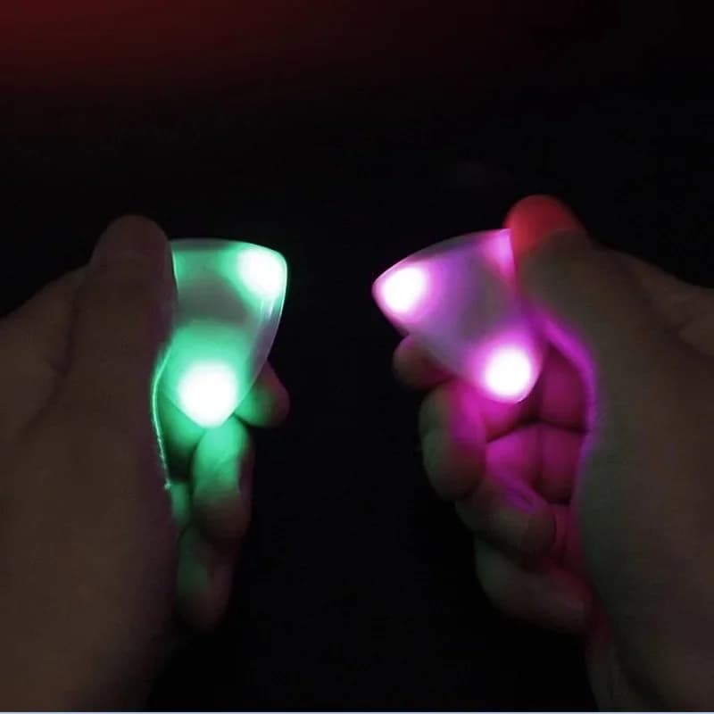 2 Pezzi Nuovi Plettri Luminosi a LED per Chitarra Elettrica e Basso, Plettri Luminosi per Chitarra Acustica, Plettri per Ukulele