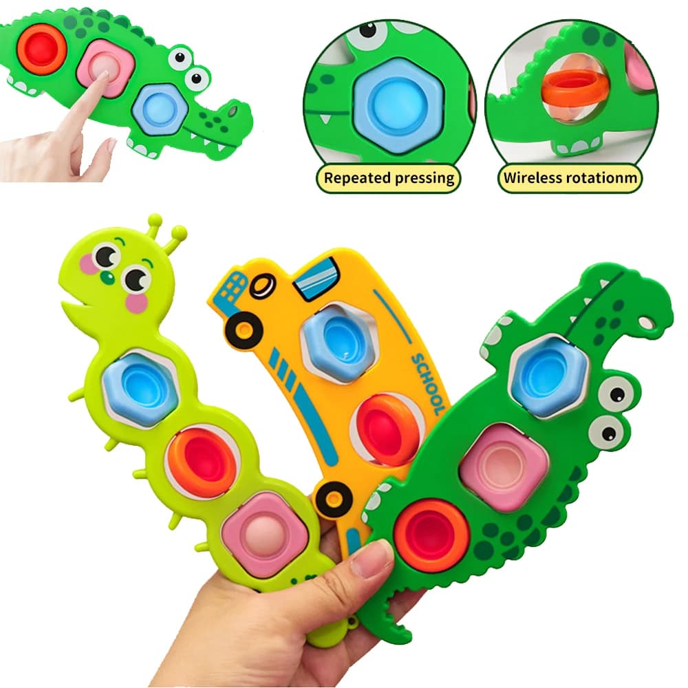 Finger Press Fidget Toys per bambini Attività sensoriale per esercizi con le dita per bambini Abilità motorie Giocattolo educativo antistress per bambini Regalo