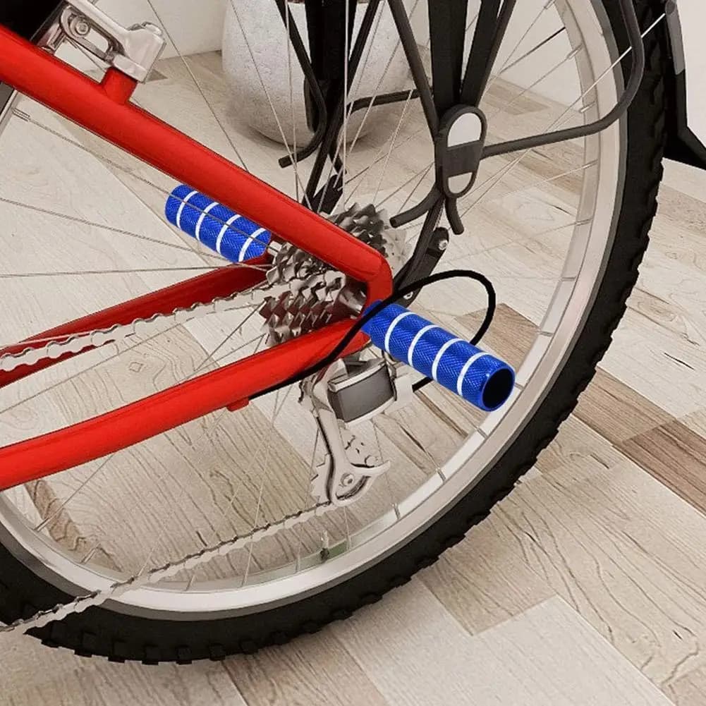 1 paio antiscivolo Mtb bici poggiapiedi leva in lega di alluminio asse pedale posteriore Bmx pioli pedane acrobatica piede bicicletta cilindro anteriore