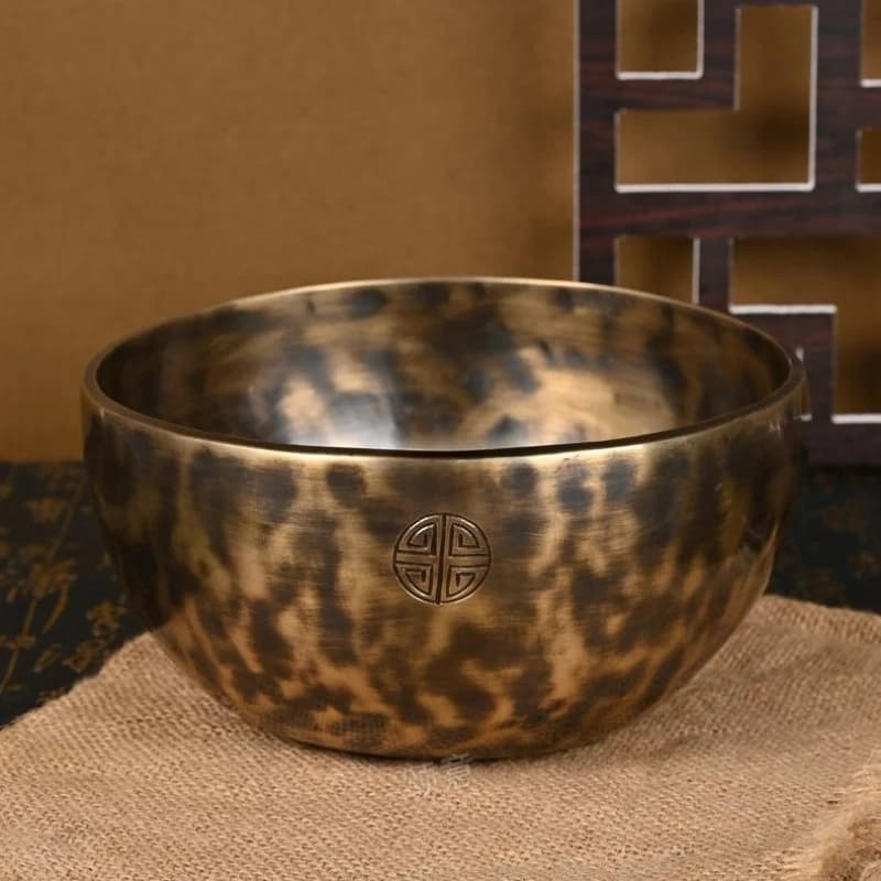 Brass Full Moon Singing Bowl Nepal Handmade Meditation Singing Bowls Zen Sound Healing Bowls Musical Instruments Percussion