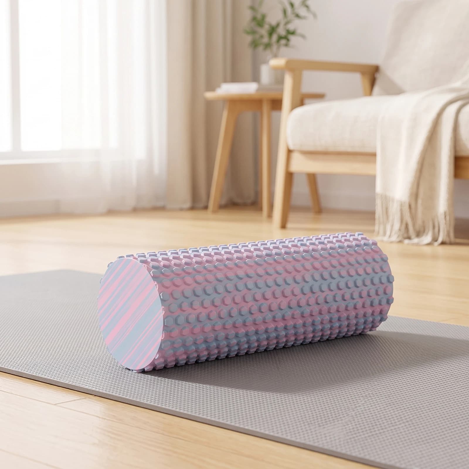 EVA Foam Roller Firm Foam Massage Roller Sturdy Cylindrical for Beginners, Fitness, Stretching
