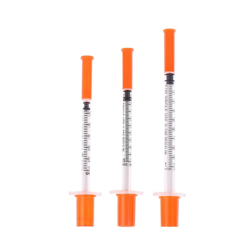 100/50 Pack 0.5/1ml Syringes with Needles Individually Packaged for Laboratory And Pet Supplies