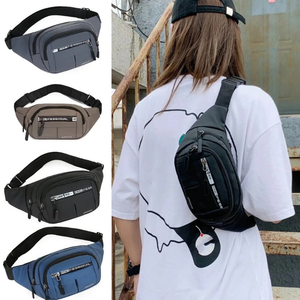 Multi-function Crossbody Chest Bag Lightweight Large Capacity Men Running Waist Bags Belt Bag Wear-resistant Sports Phone Bag