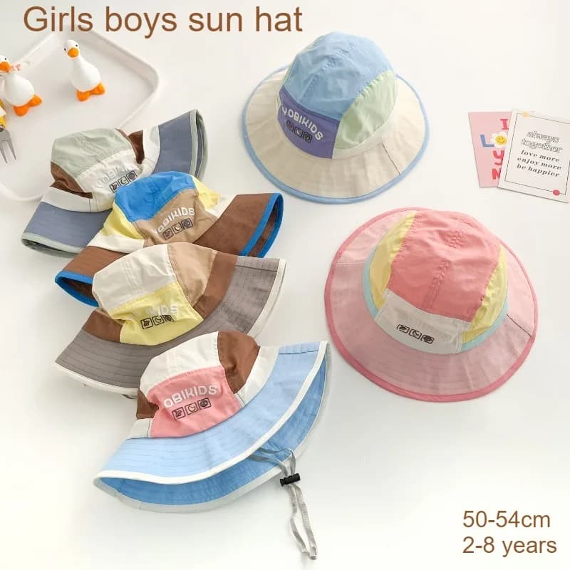 Fishing Hat for Children 50-54cm, Summer Hat for Newborns with Tesa Larga Breathable Quick Drying, Beach Hat for Kids and Girls